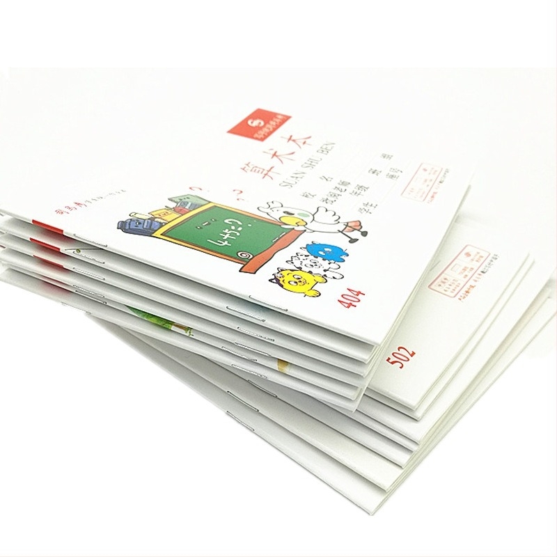 Munkafüzet – Pinyin, kínai, matematika, írás, helyesírás, angol nyelvű összefüggés (kompozíció); papírborító; papírtartalom; papír súly 100; 1–50 oldal; kreatív stílus