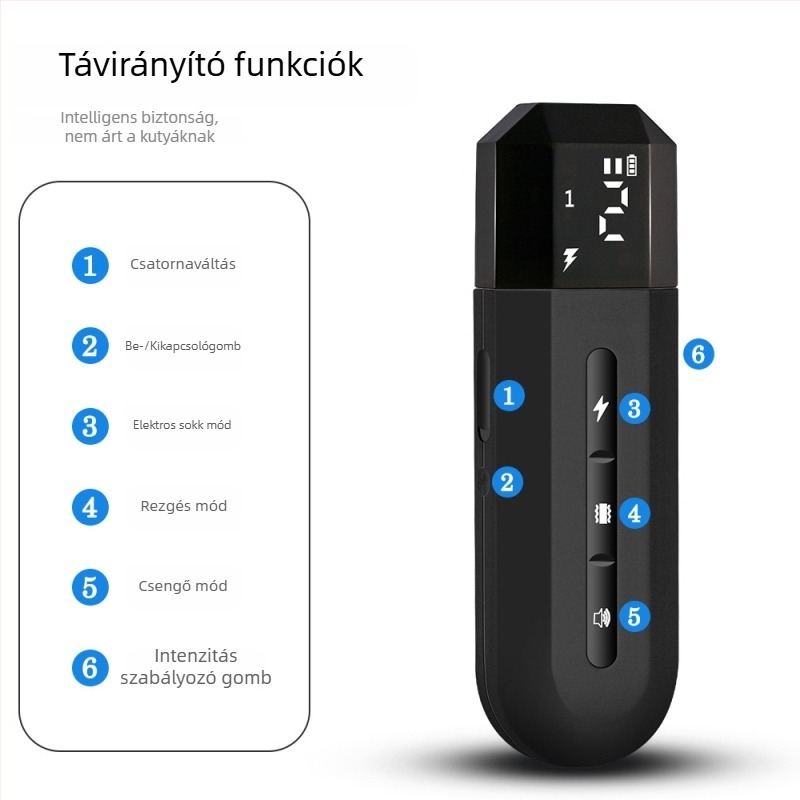 Pupopan kutya edzőnyakörv ABS anyaggal, három edzésmóddal