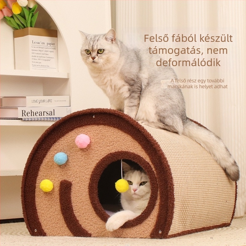 Fából készült macskafészek zárt dizájnnal (Anyag: Fa; Márka: Loves to climb cool; Célközönség: macskák; Kategória: macskafészek, ketrec)