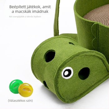 Turtle macskaágy fészek levehető hullámos karcolócédla, filc + hullámos papír, macska odú, márka doglemi