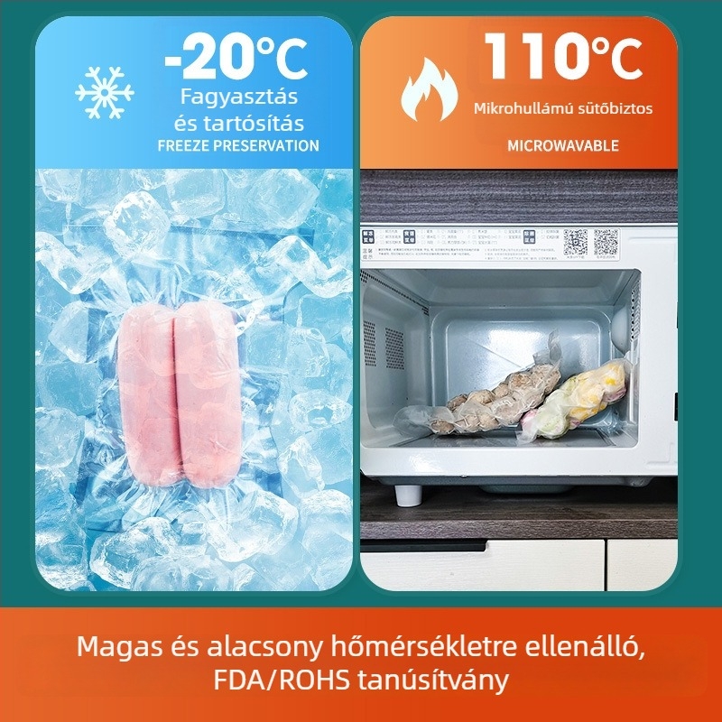 ShineYe nejlon vákuumtasak tekercs élelmiszer-csomagoláshoz – vákuumzárás, nejlon szerkezet, napi 10000 tasak kapacitás