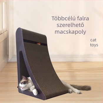 Maodudu Függőleges Háromszög Macska Kaparódeszka, Hullámpapírból, Kopásálló, Szálak Nem Hullanak, Egyszerű Stílus