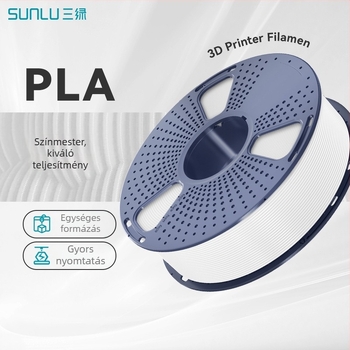 Three Green PLA 3D nyomtatáshoz való filament – 1 kg, denzitás 1.24 g/cm³, kompatibilis FDM nyomtatókkal