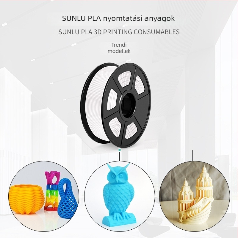 Three Green PLA 3D nyomtatáshoz való filament – 1 kg, denzitás 1.24 g/cm³, kompatibilis FDM nyomtatókkal