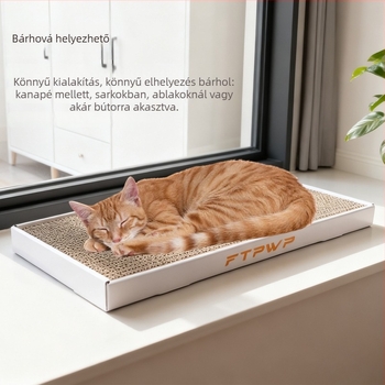 Macska karmoló tábla hullámkartonból, Maodudu, 1 db, egyszerű stílus