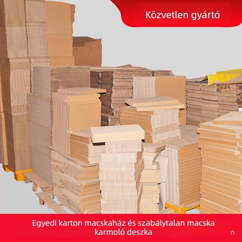 Macska karmoló deszka – hullámkarton, egyszerű stílus
