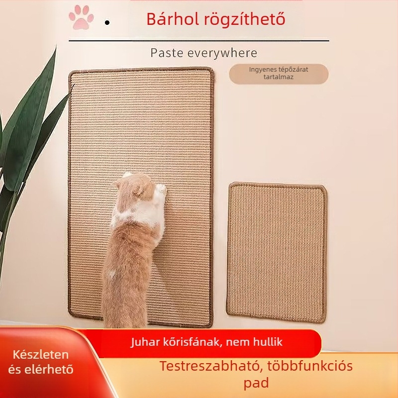 Macska karmoló tábla – len anyagú, egyszerű stílus, mosható és időben szárítandó, testreszabható forma