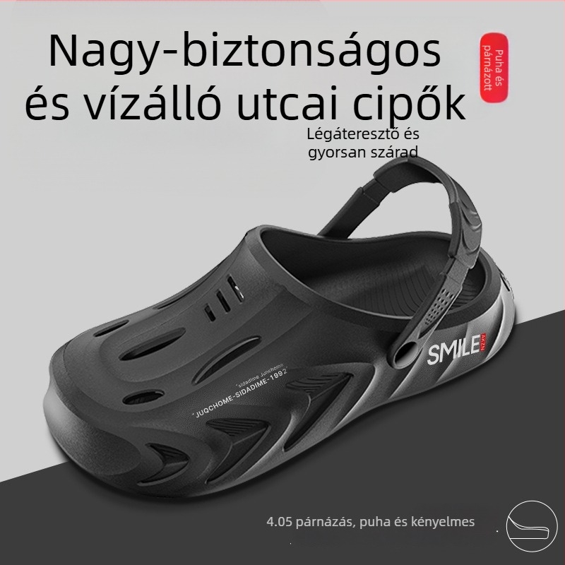 Férfi EVA szandál zárt lábujjjal, elasztikus pánttal, vulkanizált talppal
