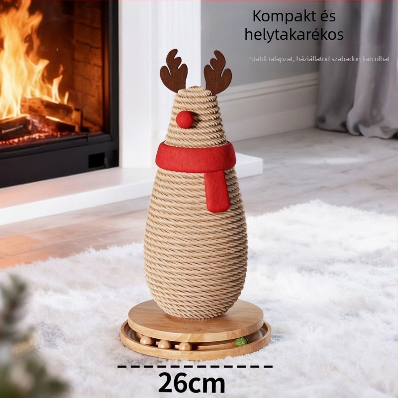 Macskakaró oszlop, függőleges fa kivitel, modell JQ1525-1, egyszerű stílus