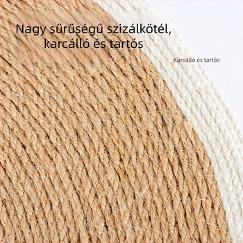 Integrált sisál macskafészek és kaparódeszka, extra-nagy, szőrszálmentes macskatárgy