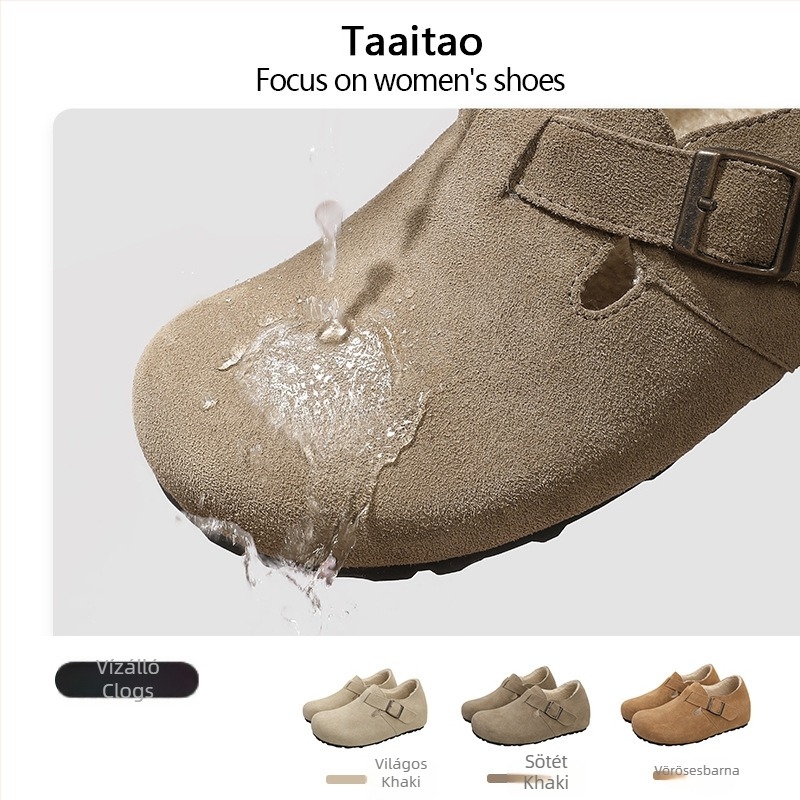Női Birkenstock-stílusú casual cipő, felsőrész: valódi bőr, belső: disznó bőr, csattal záródó, 3–5 cm-es sarok, gumitalp