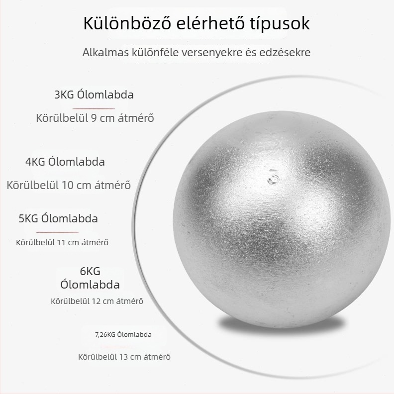 Gömbdobás Yupu öntöttvasból, 3/4/5/6/7.26 kg, atlétika