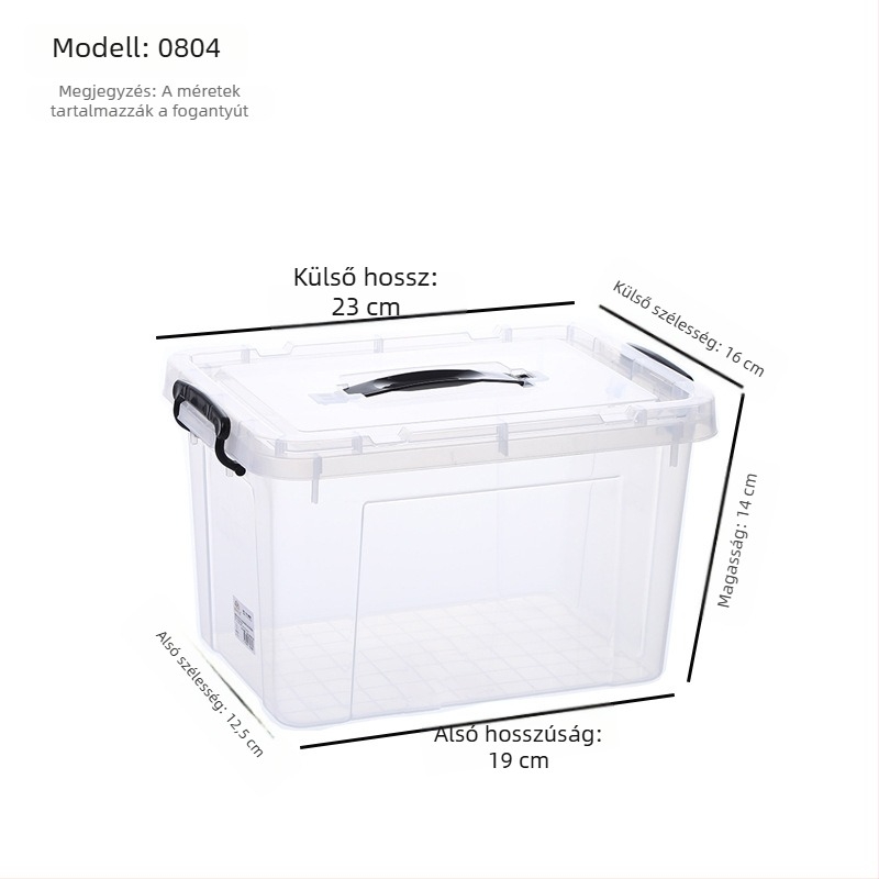 Fedéllel ellátott tároló doboz - műanyag, modell 1851, kapacitás 300 ml alatt, kézben vihető