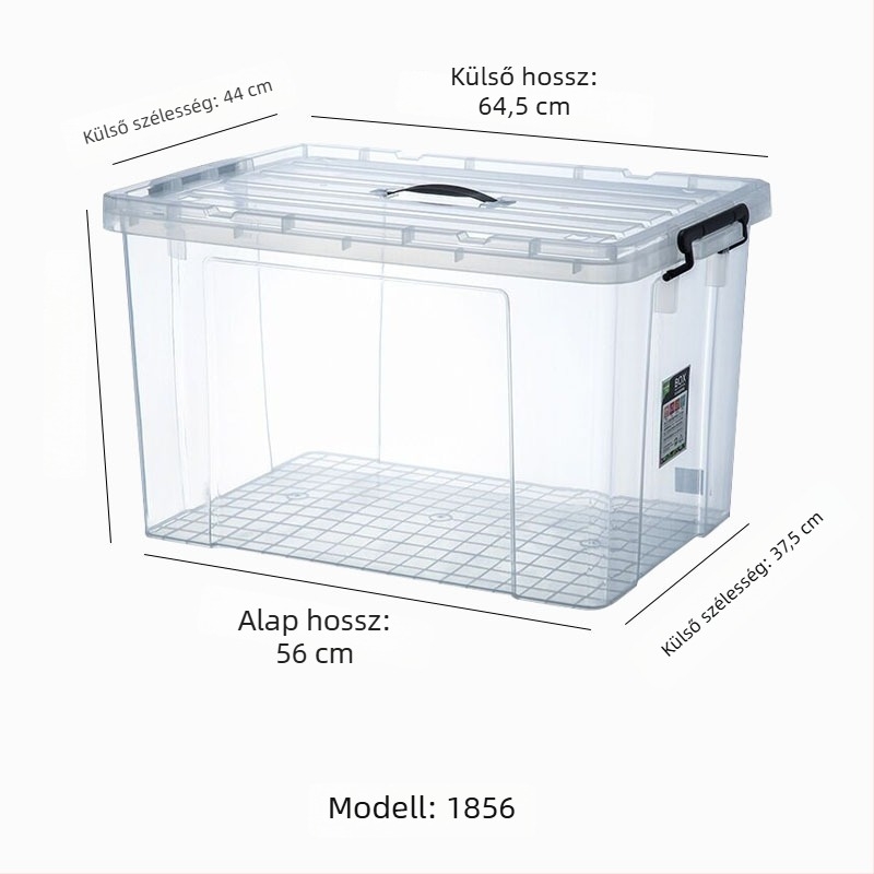 Fedéllel ellátott tároló doboz - műanyag, modell 1851, kapacitás 300 ml alatt, kézben vihető