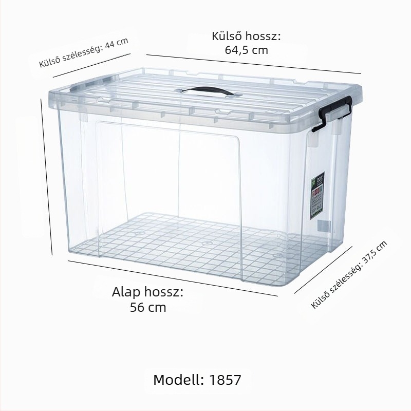 Fedéllel ellátott tároló doboz - műanyag, modell 1851, kapacitás 300 ml alatt, kézben vihető