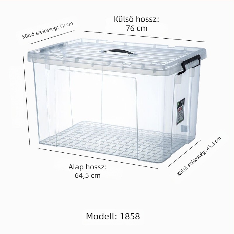Fedéllel ellátott tároló doboz - műanyag, modell 1851, kapacitás 300 ml alatt, kézben vihető