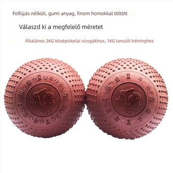 2 kg-os gumiból készült szilárd labda, homokkal töltve, atlétika edzéshez
