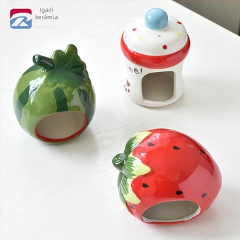 Dinnye alakú kerámia hörcsögfészek, Riel márka, Fujian eredetű