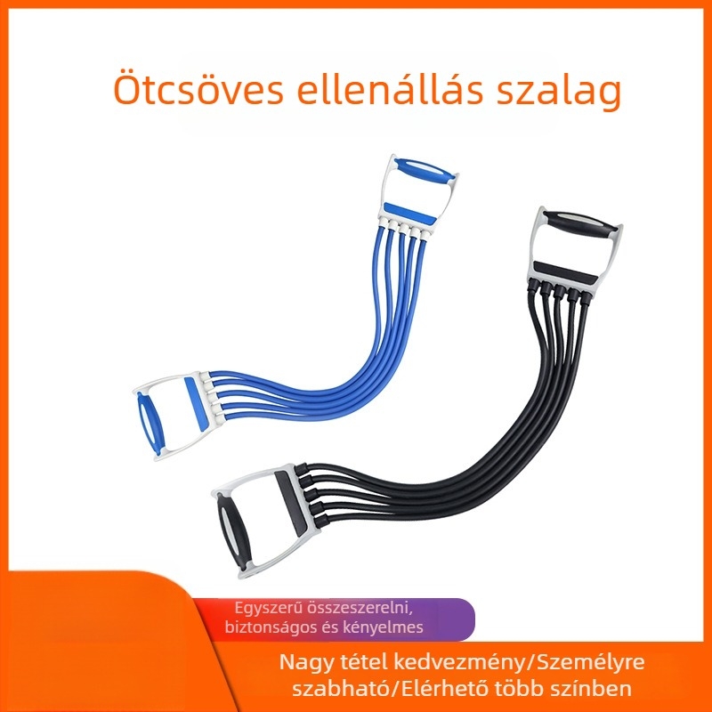 Ötcsöves húzókészülék mellizom- és kargyakorlatokhoz — otthoni fitnesz eszköz, anyagok: TPR, PS, PE, POM; származás Jiangsu
