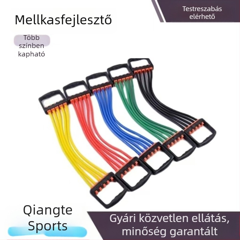 TPE ötkaros mellkasnyújtó szett leválasztható ellenálláshurkokkal edzéshez