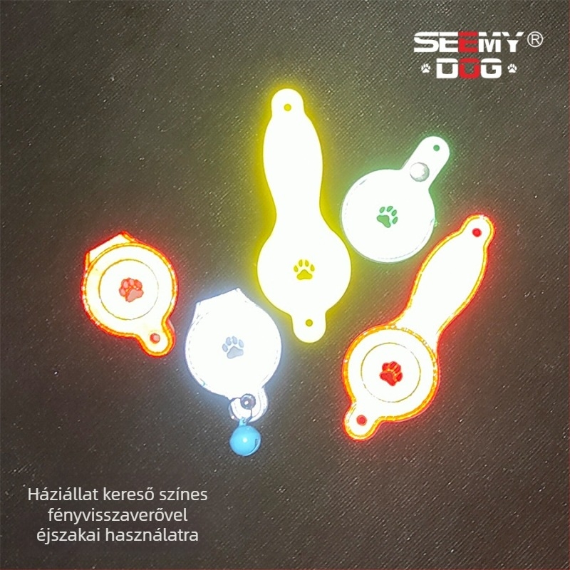 AirTag tok háziállat-nyomkövetőhöz | Reflektív PVC anyag | GPS pontosság 1 m | Lítium-akkumulátor | Privát címke elérhető