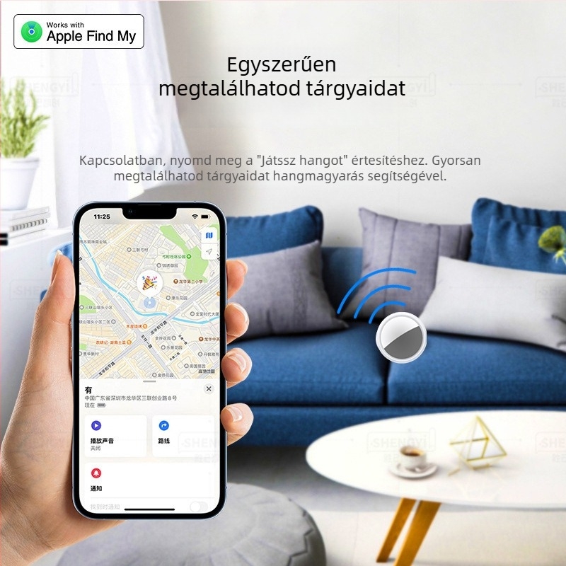 K20 Bluetooth tárhelylokátor iOS-hoz GPS-helymeghatározással, modell K20, akkumulátor 210