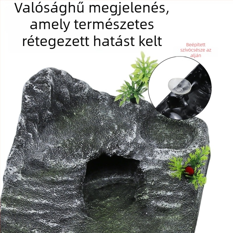 PVC akváriumi tájkő teknős napozó platformával, úszó szigettel és mászó létrával – Eredet Guangdong Shantou; Nem importált