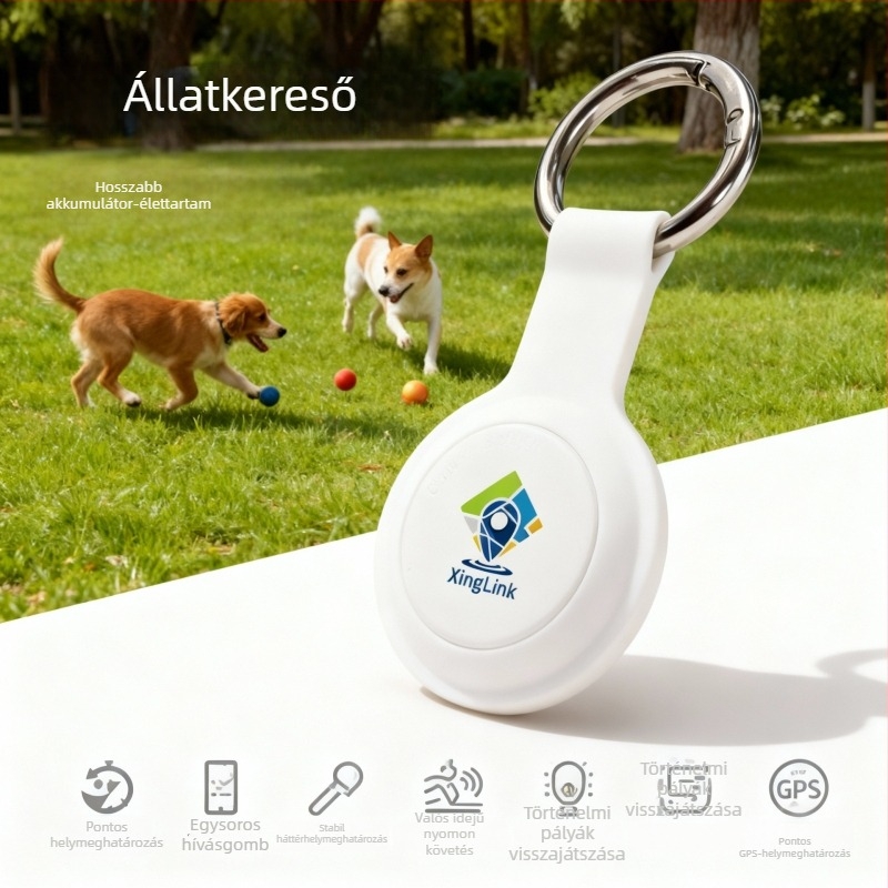 XingLink mini GPS tracker háziállatok, idős személyek és értéktárgyak számára - helymeghatározás GPS, 5 m pontosság, 210 mAh akkumulátor, USB 3.0 interfész, Android és iOS alkalmazás
