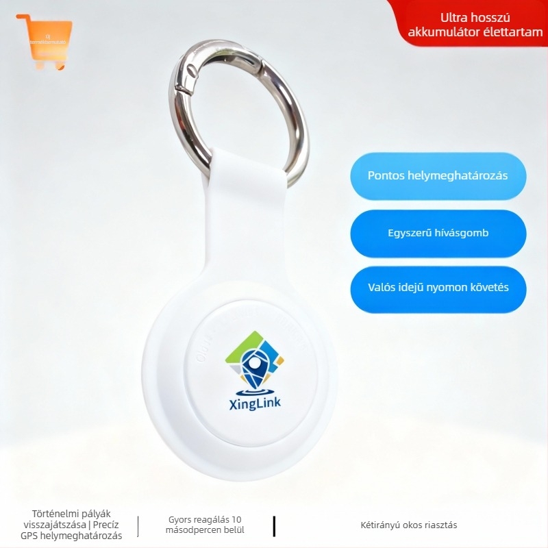 XingLink mini GPS tracker háziállatok, idős személyek és értéktárgyak számára - helymeghatározás GPS, 5 m pontosság, 210 mAh akkumulátor, USB 3.0 interfész, Android és iOS alkalmazás