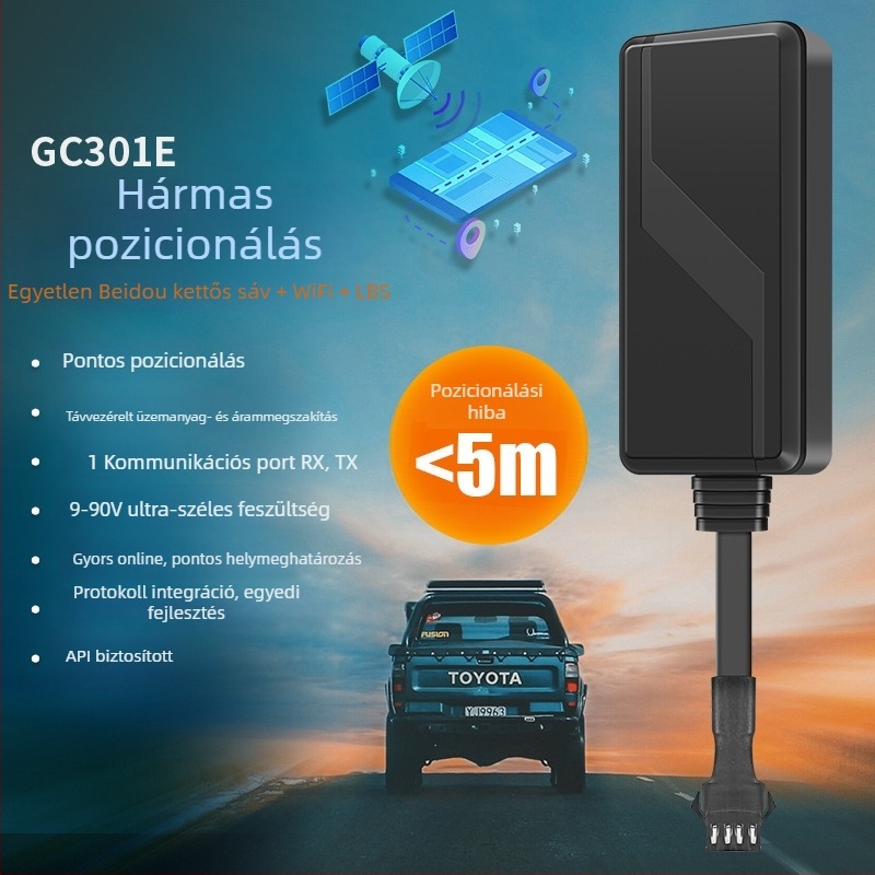 GC301E Beidou kéttfrekvenciás járműkövető autókhoz, motorkerékpárokhoz és elektromos kétkerekű járművekhez