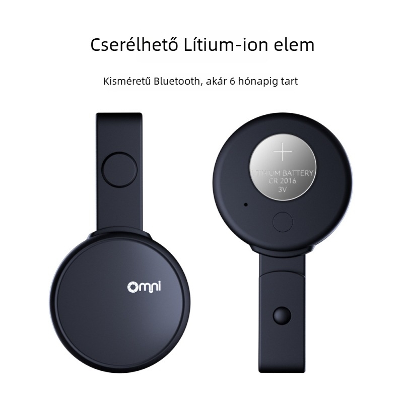 Bluetooth nyomkövető kerékpárokhoz és tárgyakhoz — OPD03, 10 m hatótávolság, iOS-kompatibilis, CR2016 (3V) bateriával, tömeg 7 g
