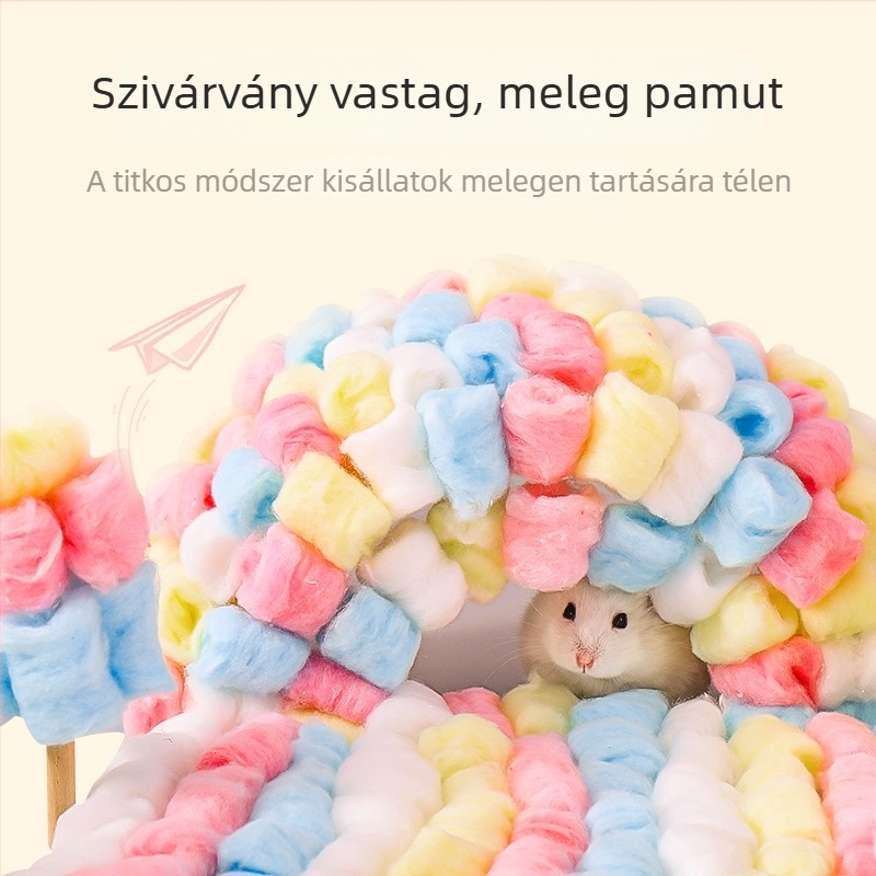 Weibi pamut fészek kisállatoknak – téli pamut alvóhely