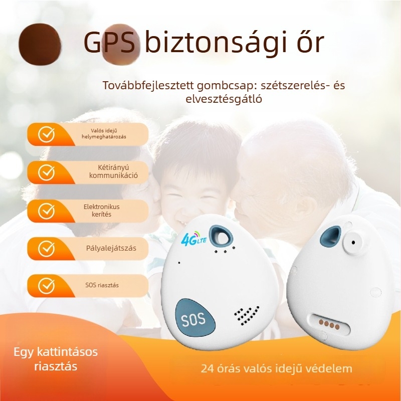 Gyerekek és idősek védelmére szolgáló alacsony energiafogyasztású helymeghatározó, 4G Beidou GPS, egygombos SOS és kétirányú beszélgetés