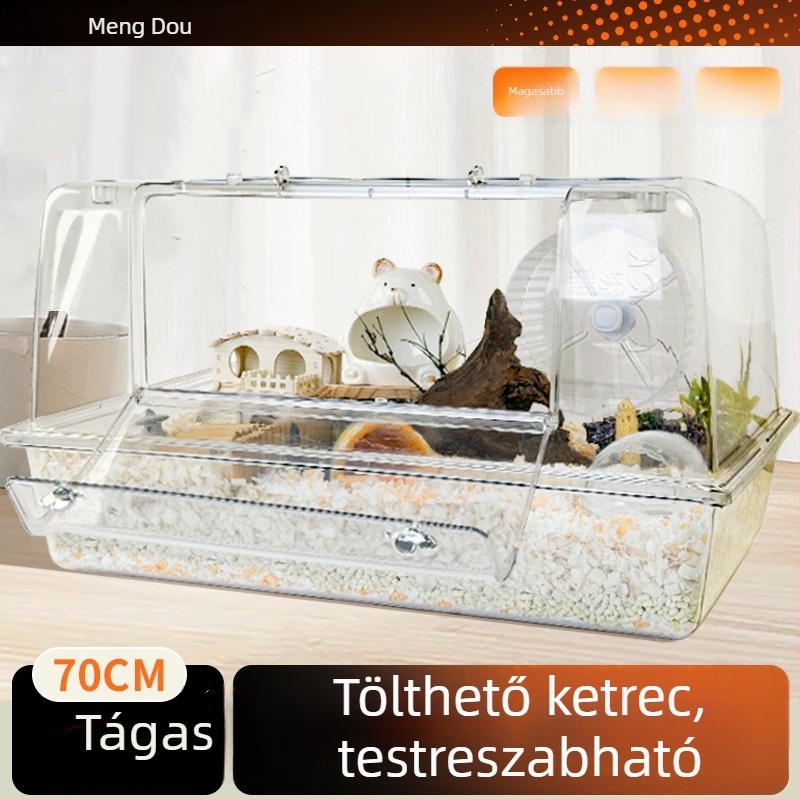 Hörcsög ketrec PET anyagból, Little Cute Pocket márka, egész éves használatra, csomagolási súly 6,8 kg