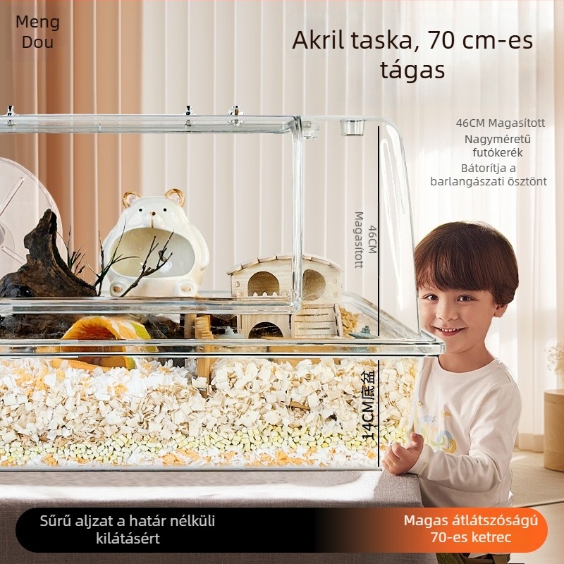 Hörcsög ketrec PET anyagból, Little Cute Pocket márka, egész éves használatra, csomagolási súly 6,8 kg