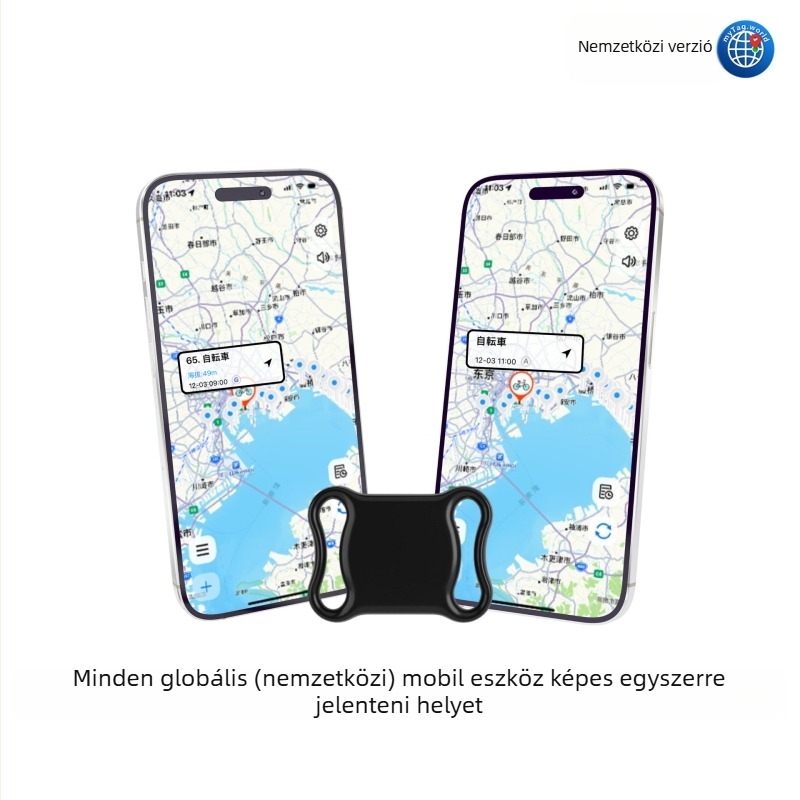 Duál rendszerű mágneses helymeghatározó GPS-szel és Bluetooth-kel (Akkumulátor kapacitás: 220, Tömeg: 20 g, Anyag: PC)