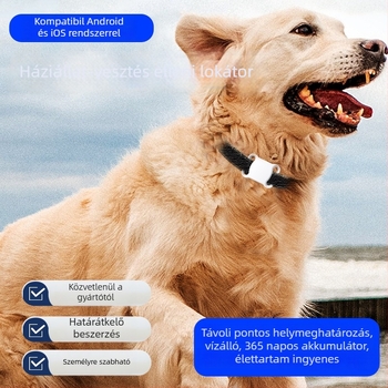 Állati GPS nyomkövető F2 - ABS ház, CR2032 elem, 9,3 g tömeg, teljes kompatibilitás