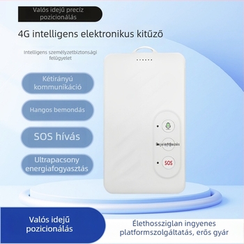 Alacsony energiafogyasztású GPS nyomkövető azonosító kártyákhoz, kültéri személyzet jelenlétének nyilvántartása (4G) – elvesztés elleni védelem