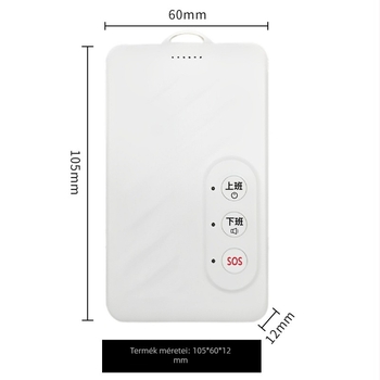Alacsony energiafogyasztású GPS nyomkövető azonosító kártyákhoz, kültéri személyzet jelenlétének nyilvántartása (4G) – elvesztés elleni védelem