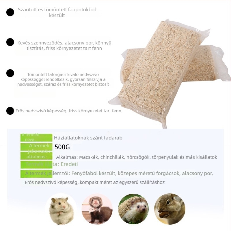 Kisállatok számára forgács alom - fenyő, 500 g, Han Han Pet