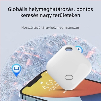 Időseknek, háziállatoknak és gyerekeknek anti-lost nyomkövető — kettős rendszerű f02-b, GPS helymeghatározás, 20 m hatótávolság, Android és iOS kompatibilis, tömeg 7,4 g