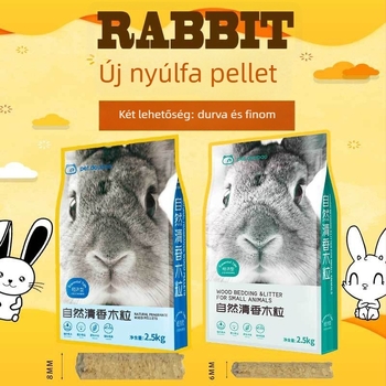 Nyúl-alom faaprítékból, 2.5 kg, vizelet-abszorber és szagcsökkentő