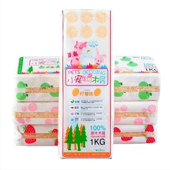 Nyírfából készült fa gyapjú alátétanyag, 1 kg, téli meleg kisállatok számára