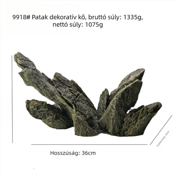 Akvarisztikus táj patak kő – Műgyanta sárkánykő, 36×26×8 cm, 17 kg