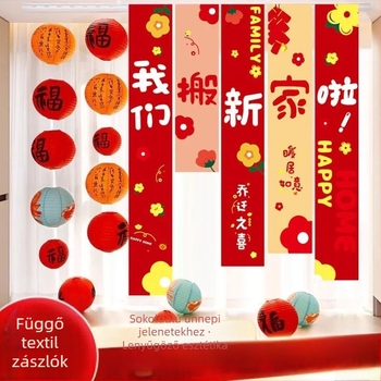 Dekoratív banner házavató és költözéshez — Oxford anyag, Huiyang márka, nappali dekoráció