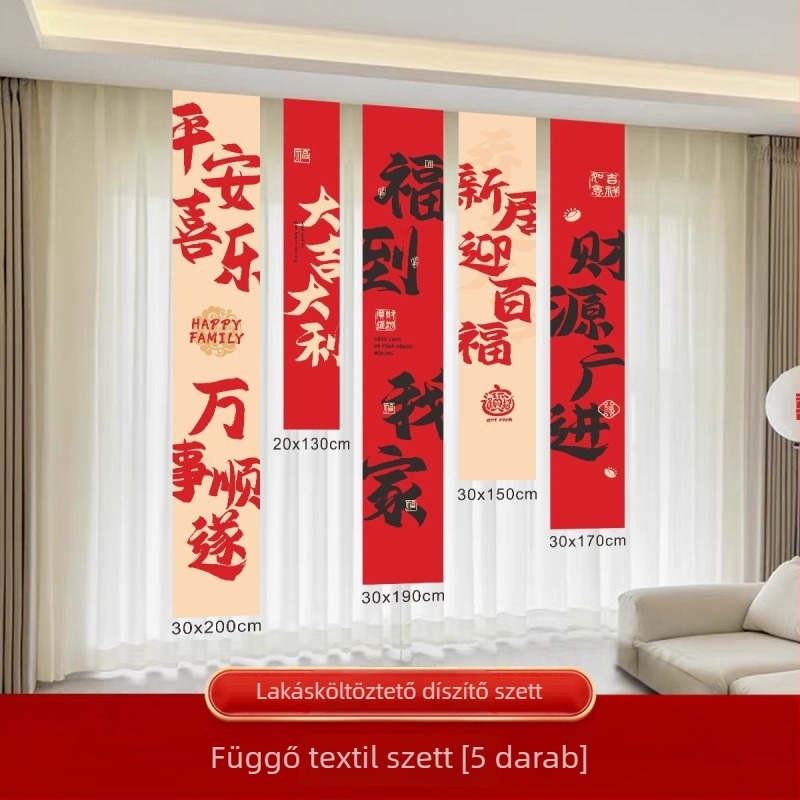 Dekoratív banner házavató és költözéshez — Oxford anyag, Huiyang márka, nappali dekoráció