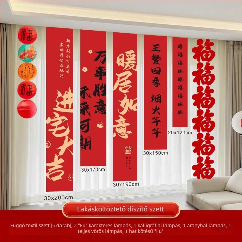 Dekoratív banner házavató és költözéshez — Oxford anyag, Huiyang márka, nappali dekoráció