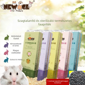 Kisállatok alomtakaró forgácsból dezodoráló és melegítő hatással — a hörcsögök és más apró állatok számára; Import: Nem; Márka: Egyéb; Kategória: Kisállat etetési eszközök