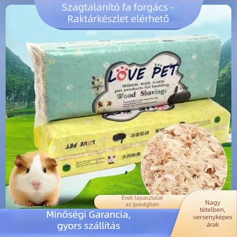 Kisállatok számára készült fa forgács alom – nedvesség- és szagmegkötés, 500 g, téli melegítés