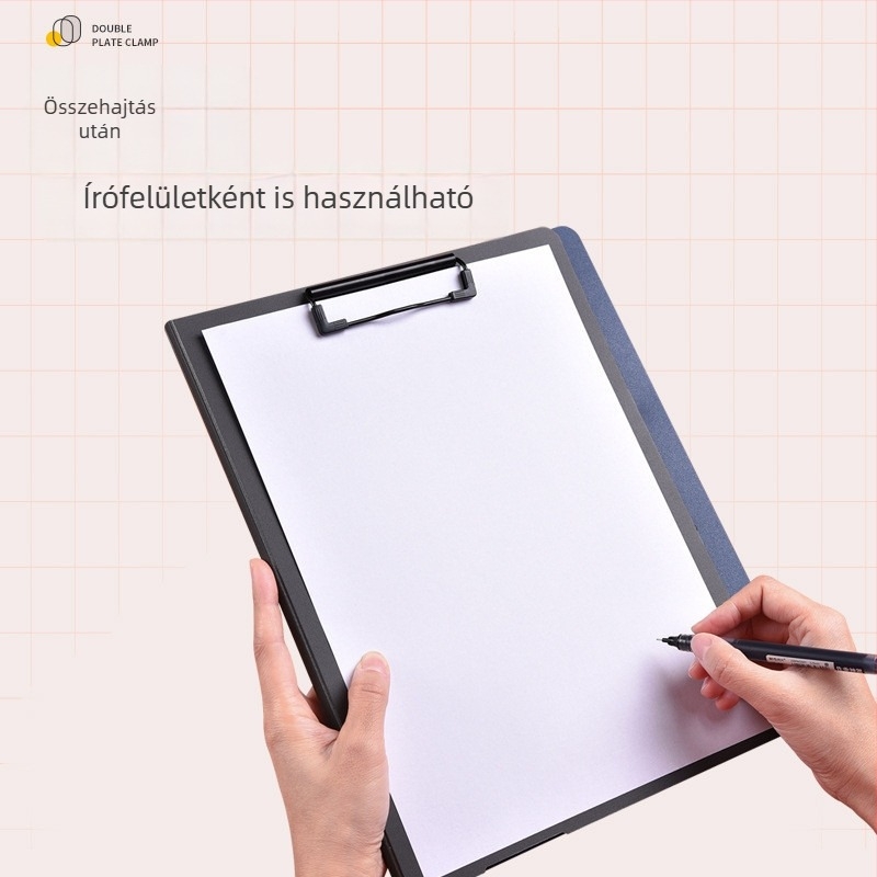 Kétcsipeszes A4-es dokumentumokhoz való irattartó és clipboard habpanellel, iroda- és diákhasználatra, A3 dokumentumokhoz